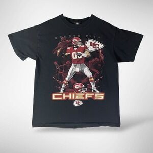 Patrick Mahomes 15 Kansas City Chiefs T Shirt Mens L NFL Team Apparel Black